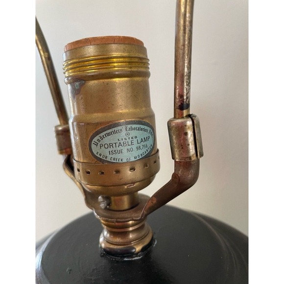 Retro Lamp 70's Green Black Mod Brady Bunch Vintage Large 29 inch - Picture 7 of 10